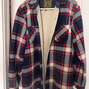 Plaid Sherpa-Lined Jacket